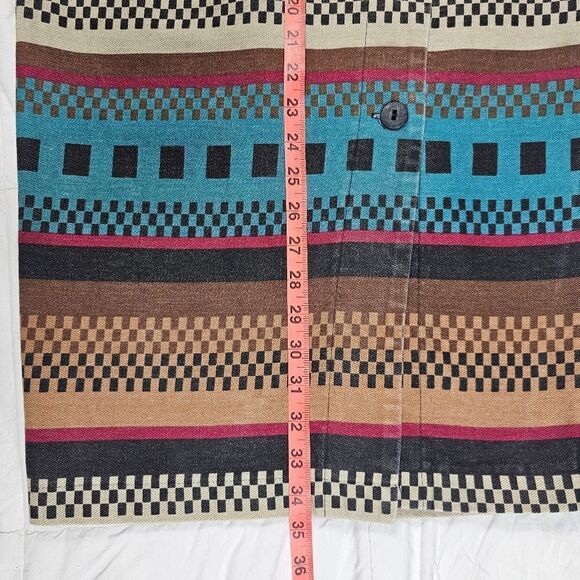On the Verge Vintage Western Aztec Button Down Long‎ Skirt Women's Size  10 - Picture 10 of 12